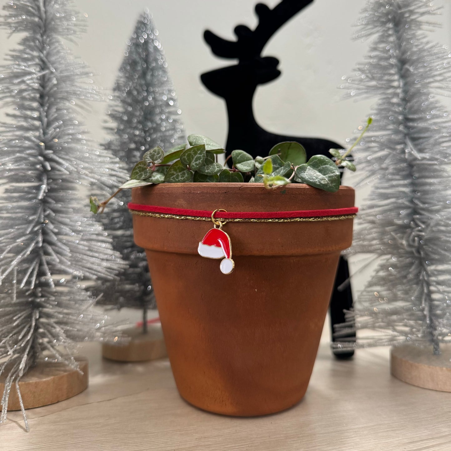 Red & Gold Santa Hat