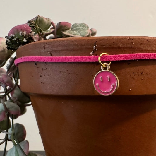 Hot Pink Smiley Face